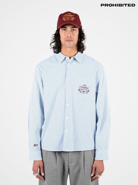 Prohibited Blue Club Dress Shirt (V01433) | €90.50