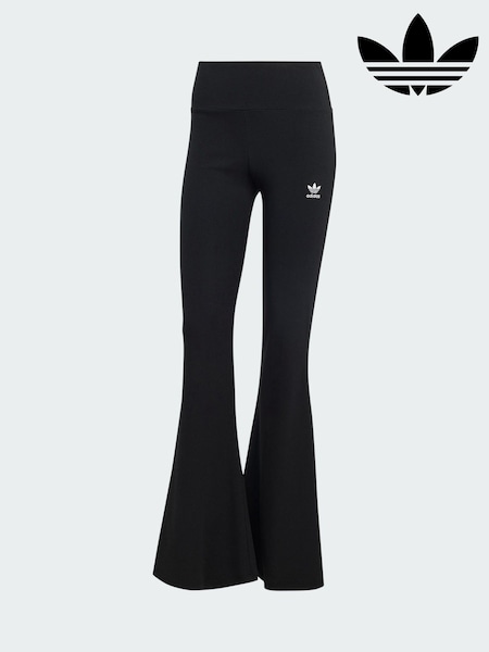 adidas Originals Black Essentials Rib Flared Leggings (V01509) | €53