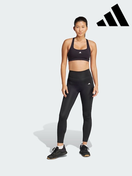 adidas Black Optime Stash 7/8 Leggings (V01613) | R$ 445