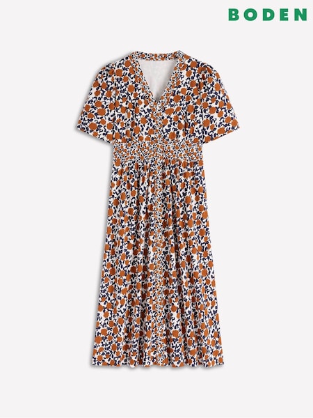 Boden Brown Natalia Jersey Tea Dress (V01761) | €154