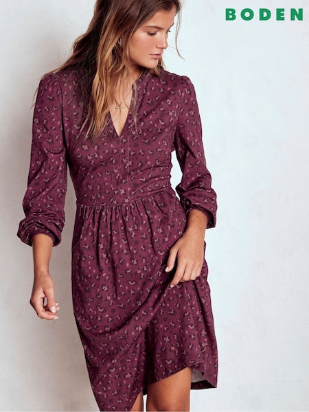 Boden Purple Naomi Relaxed Jersey Dress (V01814) | R$ 840