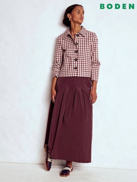 Boden Purple Valentina Taffeta Midi Skirt (V01818) | AED577