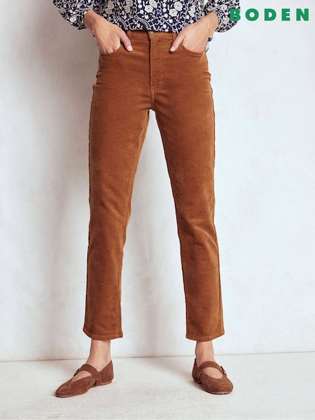 Boden Brown Slim 5-Pocket Cord Jeans (V01822) | €132