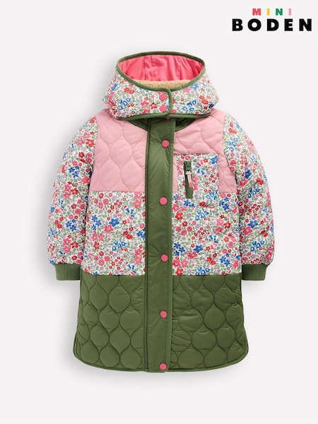 Boden Pink Cosy Longline Coat (V01852) | €101 - €107