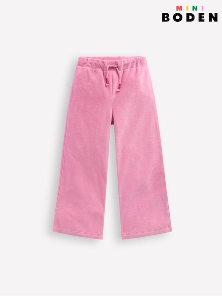 Boden Pink Heart Pocket Velour Joggers (V01911) | AED146 - AED169