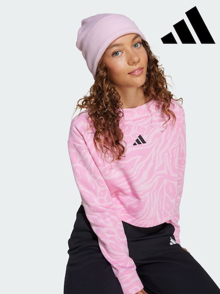 adidas Pink Future Icons Cropped Sweatshirt (V02032) | €43
