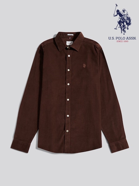 U.S. Polo Assn. Brown Cord Shirt (V02153) | AED408