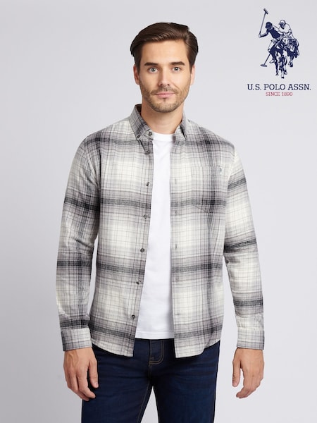 U.S. Polo Assn. Black Ombre Check Button Down Shirt (V02156) | €93