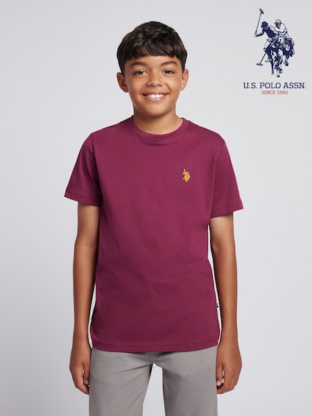 U.S. Polo Assn. Purple Texture Double Horsemen T-Shirt (V02244) | €35 - €42