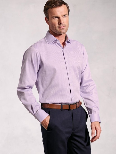 Brook Taverner Purple Dobby Shirt (V02258) | €63