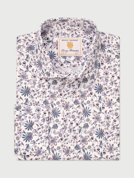 Brook Taverner Pink Ornate Floral Print Occasion Shirt (V02284) | €63