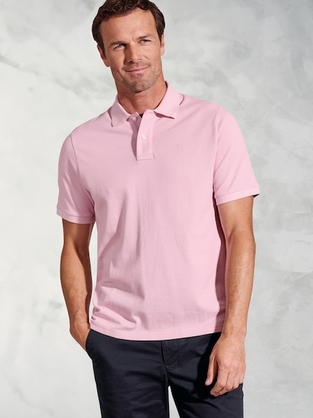 Brook Taverner Pink Pure Cotton Pique Polo Shirt (V02290) | 198 QAR