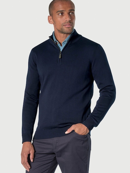 Brook Taverner Zip Neck Jumper (V02302) | R$ 545