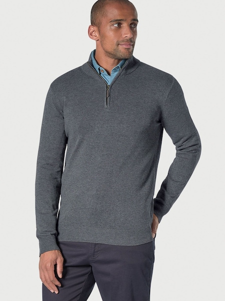 Brook Taverner Zip Neck Jumper (V02329) | R$ 545