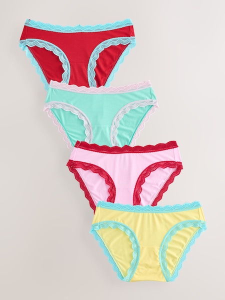 Stripe & Stare Pink Original Knickers Four Pack (V02408) | €66
