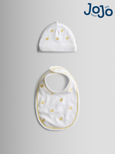 JoJo Maman Bébé Embroidered Hat and Bib Set (V02474) | ‏70 د.إ.‏
