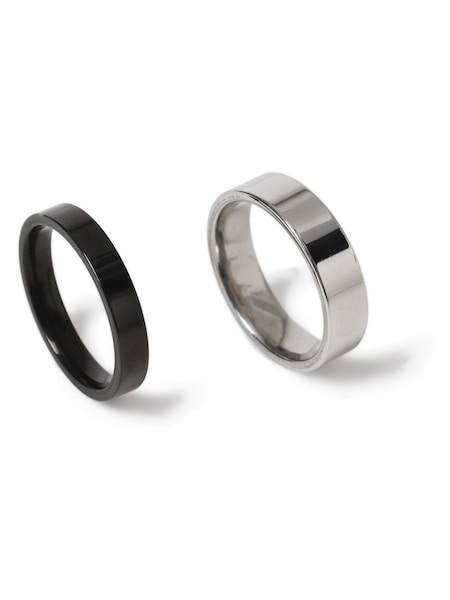 Stainless Steel Band Ring Multipack (V02769) | €33
