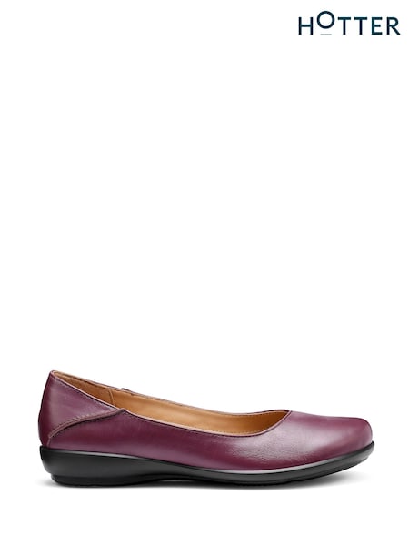 Hotter Red Wide Fit Birdie Slip-Ons Shoes (V03045) | €91