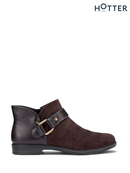 Hotter Brown Regular Fit Linton Zip Boots (V03067) | €113
