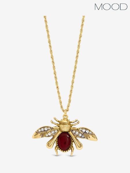 Mood Gold Tone Twisted Rope Insect Long Pendant (V03110) | €27