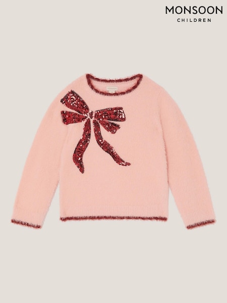Monsoon Sequin Bow Fuzzy Jumper (V03201) | € 39 - € 45