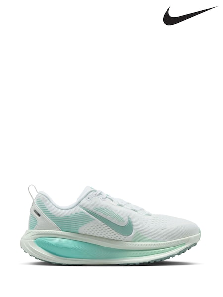 Nike White/Aqua Vomero 18 Road Running Trainers (V03203) | €191