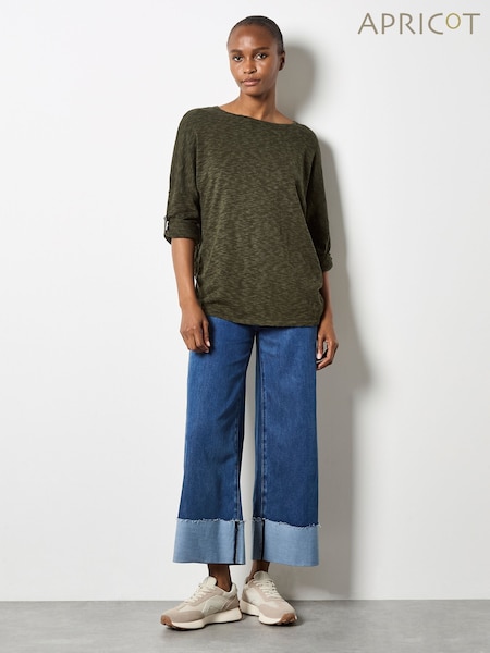 Apricot Green Cotton Mix Knitted Light Jumper (V03313) | €47