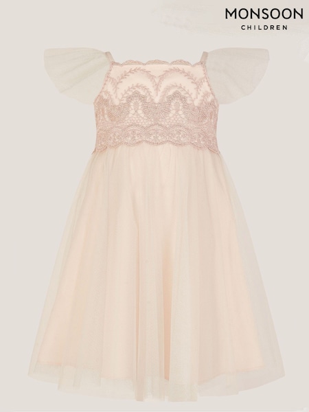 Monsoon Pink Baby Francesca Crochet Dress (V03330) | R$ 445 - R$ 475