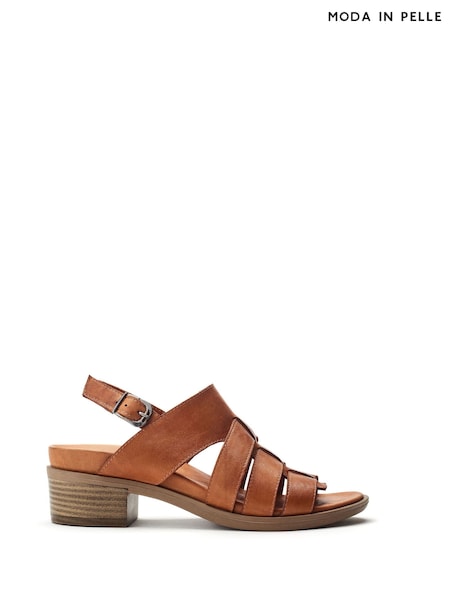 Moda in Pelle Mere Heeled Footbed Fisherman Sandals (V03386) | AED577