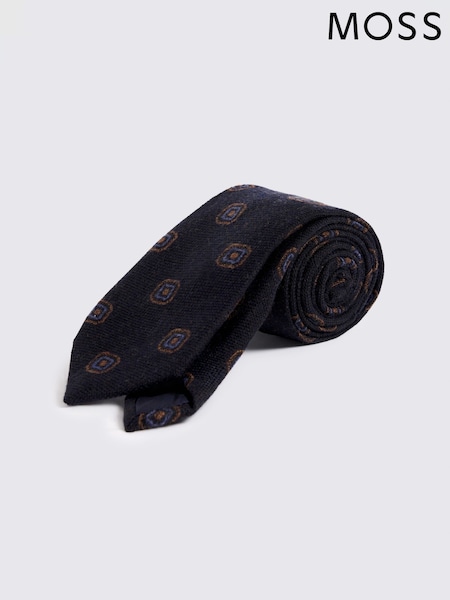 MOSS Blue Italian Copper Diamond Tie (V03398) | €63