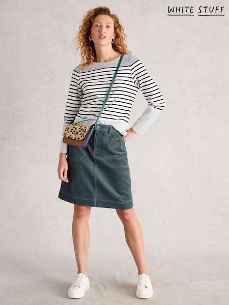 White Stuff Blue Tia Cord Skirt (V03538) | €83
