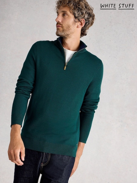 White Stuff Green Newport Merino Funnel Jumper (V03544) | €99