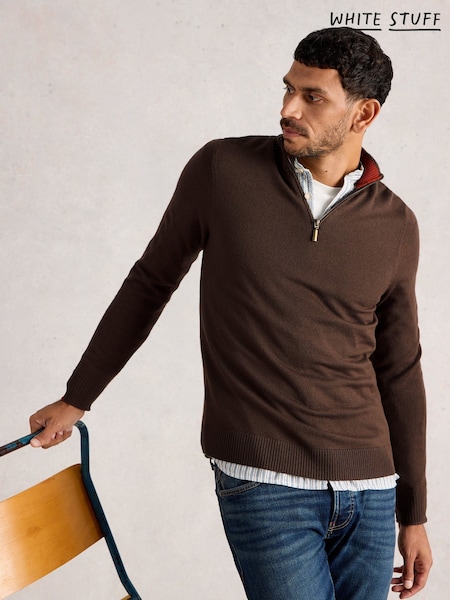White Stuff Brown Newport Merino Funnel Jumper (V03554) | €99