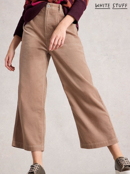 White Stuff Natural Tia Cord Wide Leg Crop Trousers (V03556) | €92