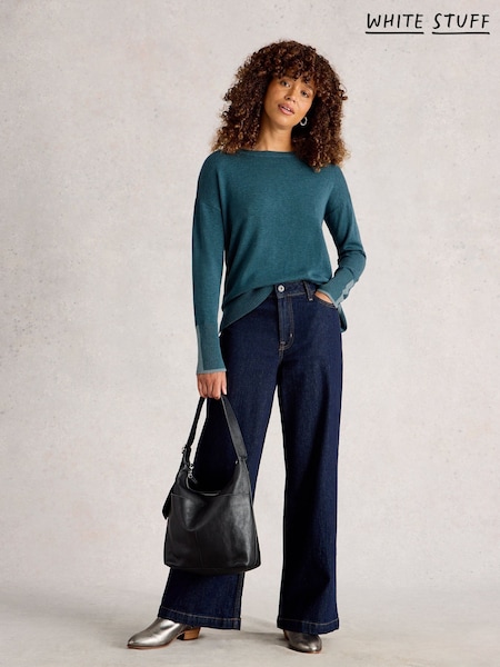 White Stuff Coral Blue Olive Jumper (V03560) | €62