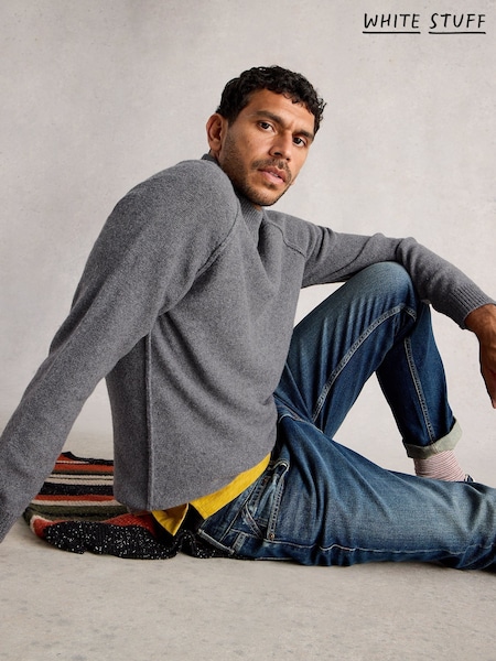 White Stuff Milton Lambswool Mock Neck Jumper (V03580) | R$ 585