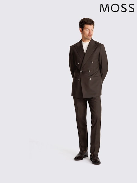 MOSS Italian Tailored Fit Brown Twill Jacket (V03596) | €366