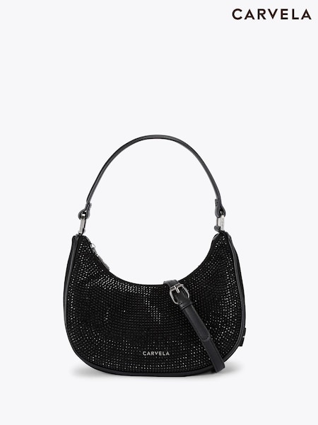 Carvela Black Diamante Scoop Bag (V03622) | €105