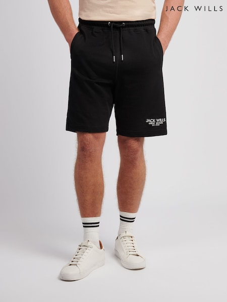 Jack Wills Black Loopback Shorts (V03706) | 148 QAR