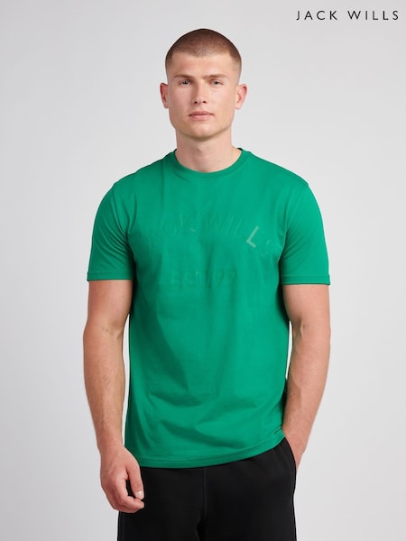 Jack Wills Green Logo Print T-Shirt (V03711) | 124 QAR