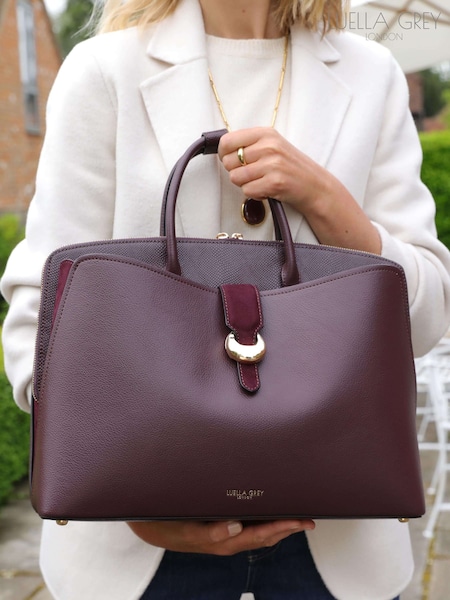 Luella Grey Purple Carlotta Laptop Tote (V03760) | € 196