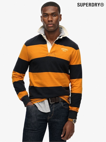 Superdry Blue Vintage Athletic Stripe Rugby Top (V03821) | €76