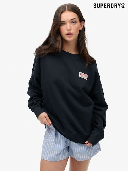 Superdry Blue Athletic Essentials Relaxed Crew Neck Sweatshirt (V03831) | €68