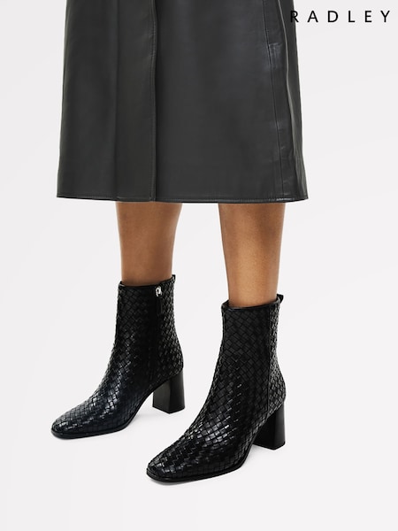 Radley Threadneedle Street Weave Sq. Toe Heeled Boots (V03898) | R$ 1.765