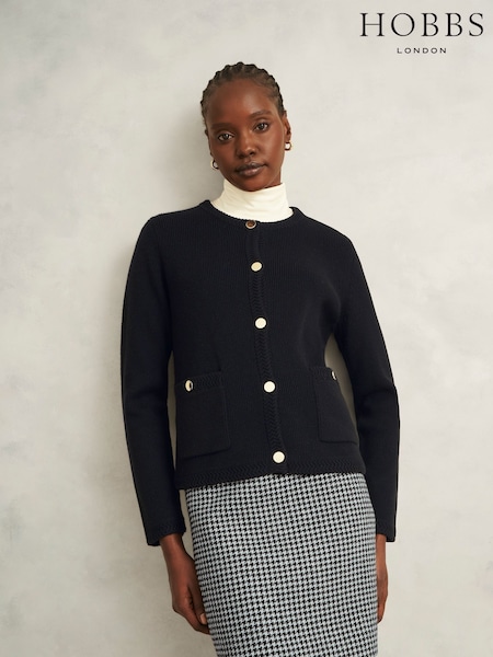 Hobbs Black Simona Knitted Jacket (V03924) | R$ 1.375