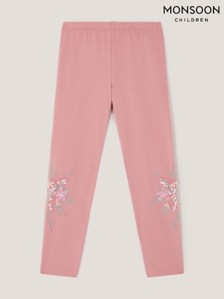 Monsoon Pink Butterfly Embellished Leggings (V04149) | $31 - $38