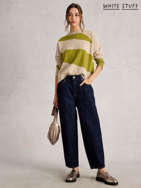 White Stuff Natural Kitty Abstract Cashmere Jumper (V04433) | €165