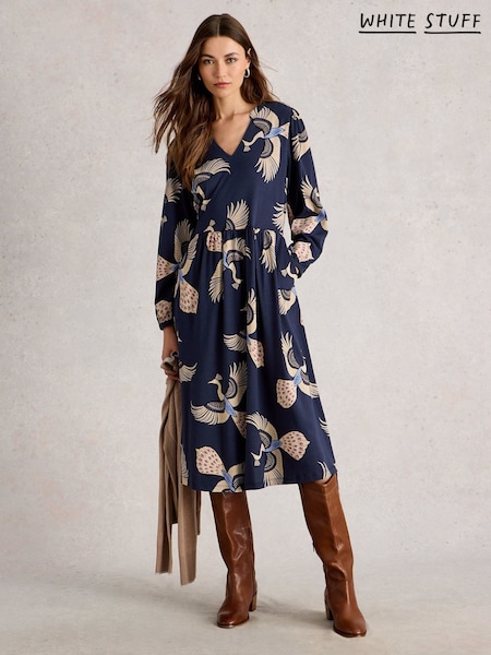 White Stuff Blue Leah Jersey Dress (V04450) | €97