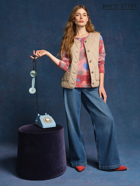 White Stuff Red Jodie Printed Jumper (V04489) | €91.50