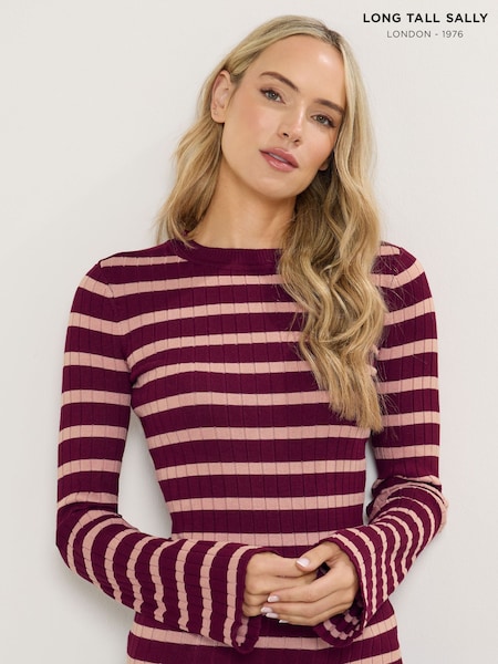 rdeča - Long Tall Sally Stripe Ribbed Jumper (V04831) | € 43